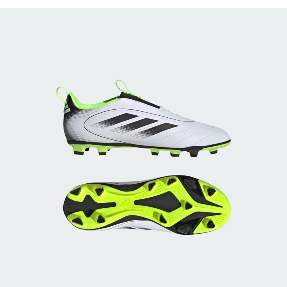 Adidas White and Neon Green Soccer Cleats (Toddler)